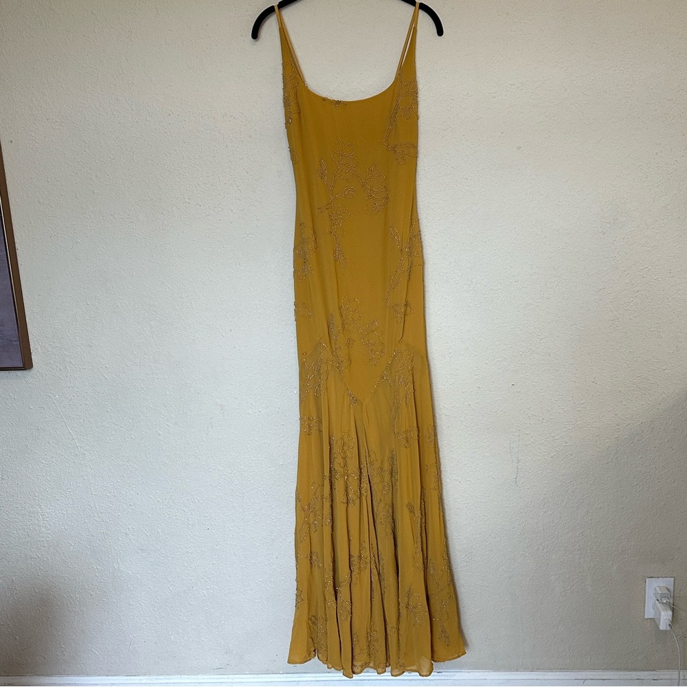 HOUSE OF CB Rosalia Gold Hand Beaded Maxi Dress Lace Up Corset Gown XS NWOT - Picture 11 of 17